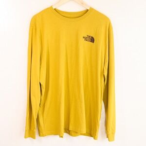 The North Face Long Sleeve Graphic T-Shirt Women's XXL Gold Floral Retro Outdoor